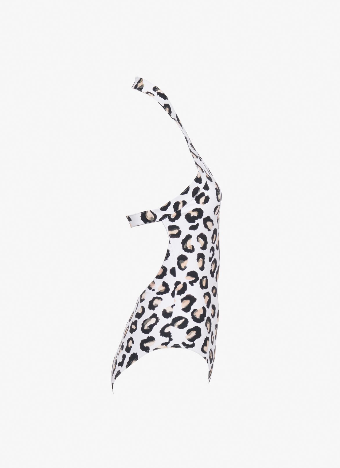 One-piece backless swimsuit ALAÏA WHITE/BLACK ONE-PIECE BACKLESS SWIMSUIT